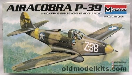 Monogram 1/48 P-39F Airacobra - 488th Fighter Squadron 59th Fighter Group, 6844 plastic model kit